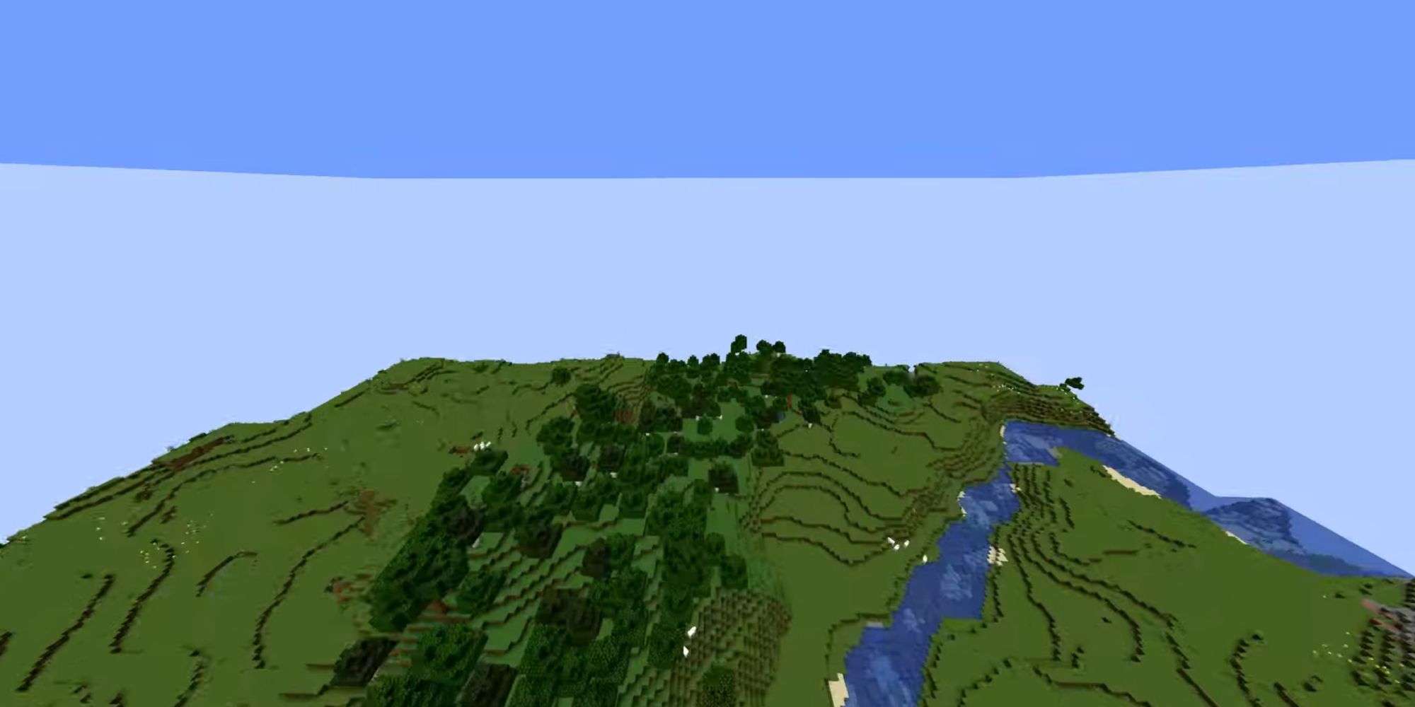 Testing world render speed and distance using the Starlight mod in Minecraft