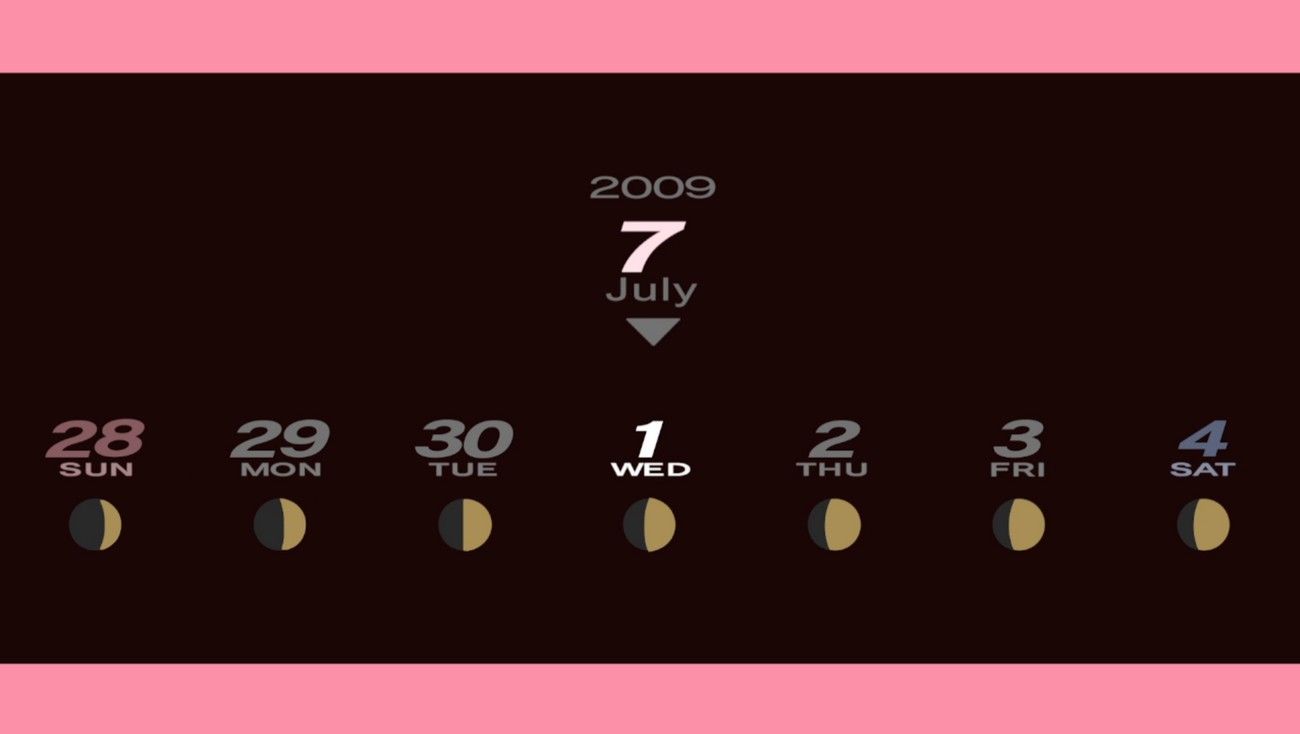 the female protagonist's calendar in persona 3 portable turning over to july