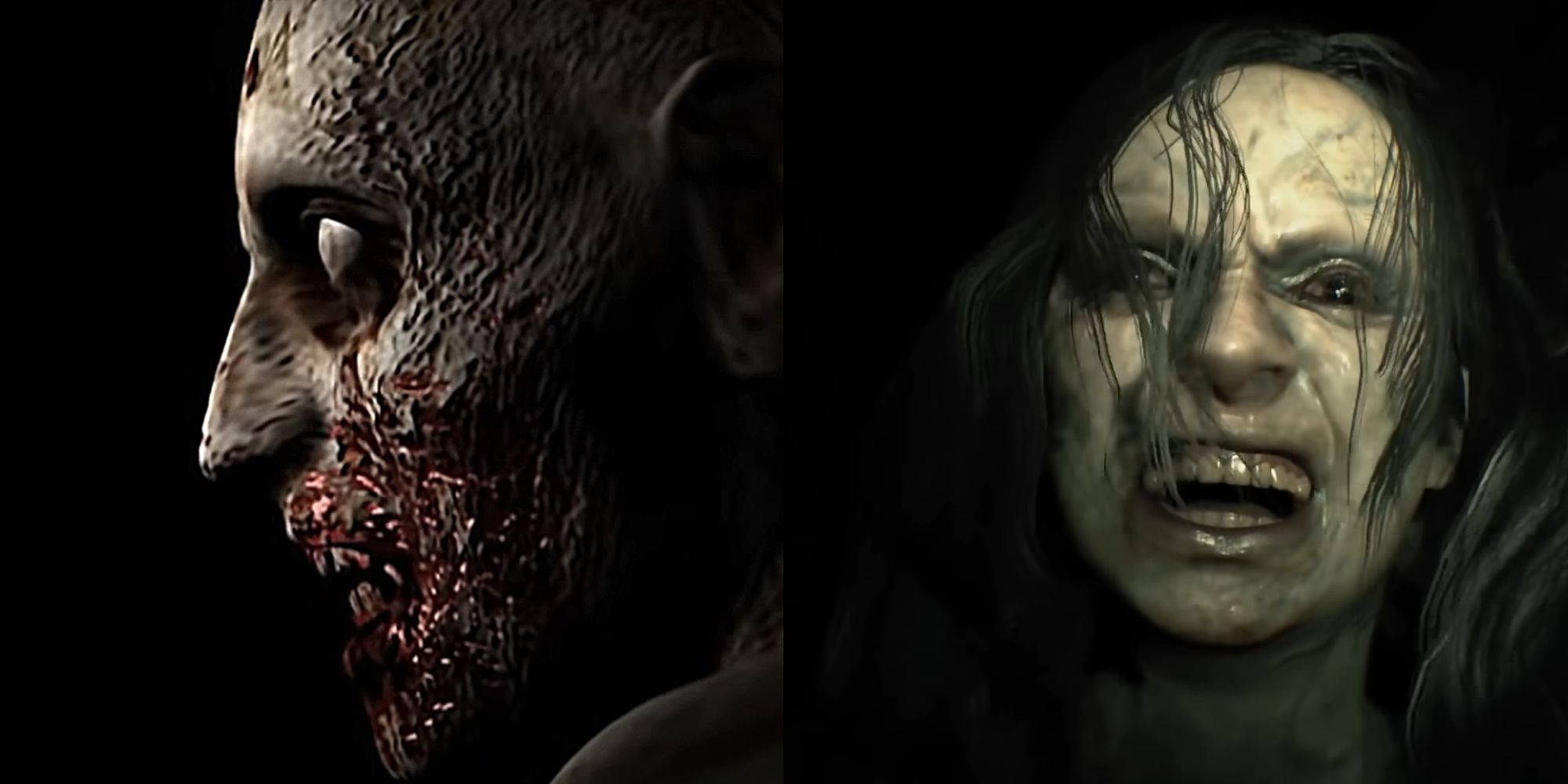The first zombie from Resident Evil 1 and Mia from the start of Resident Evil 7.