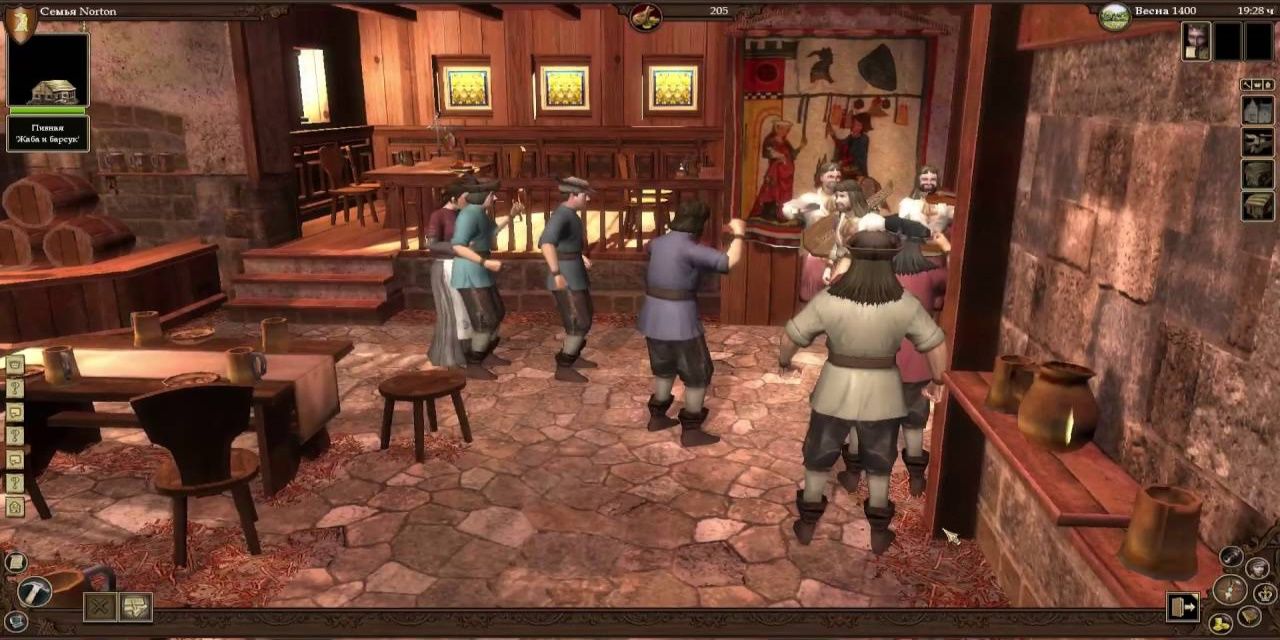 Customers enjoying entertainment in The Guild 2: Renaissance