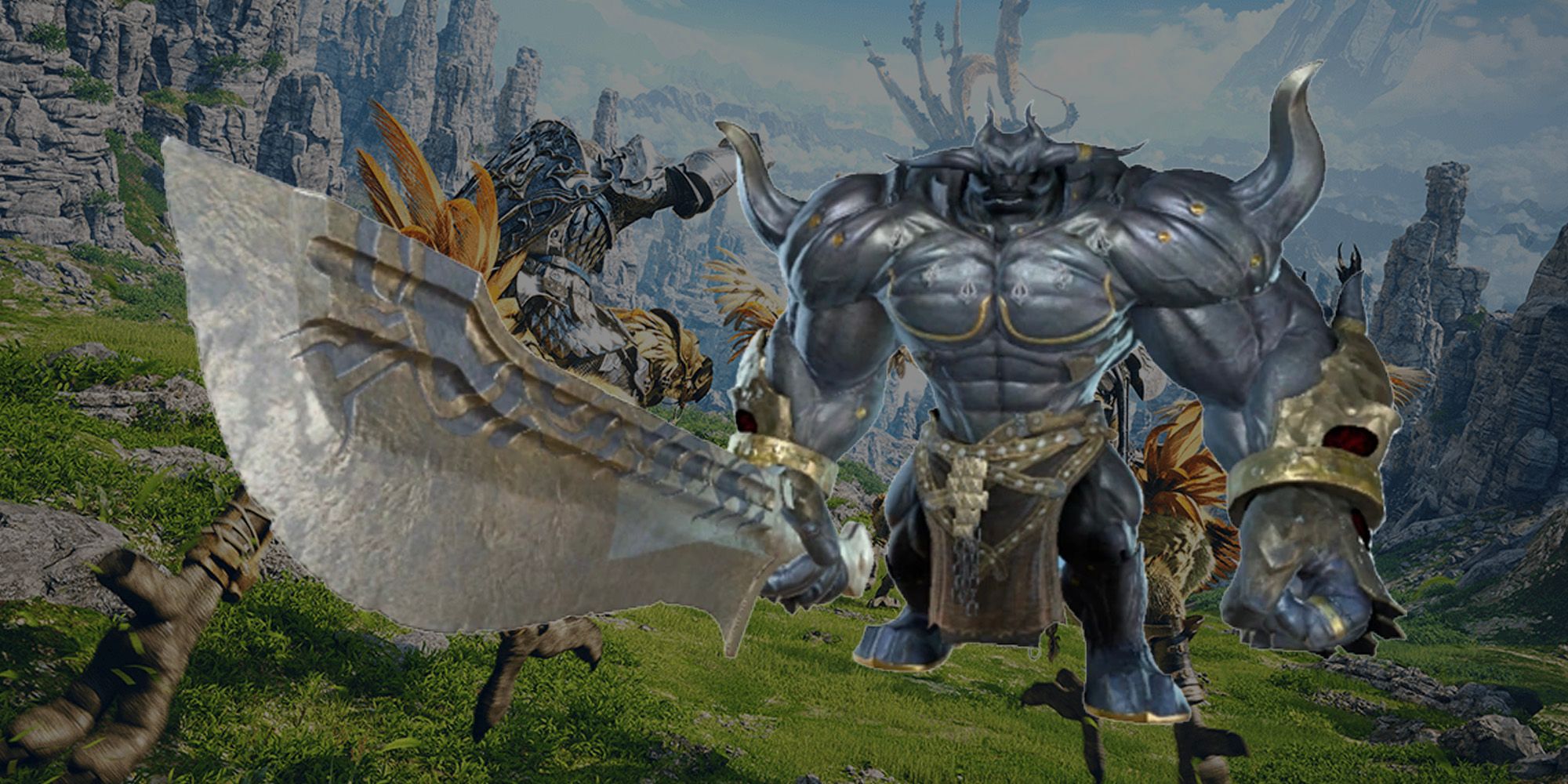 the iron giant ready to swing his sword