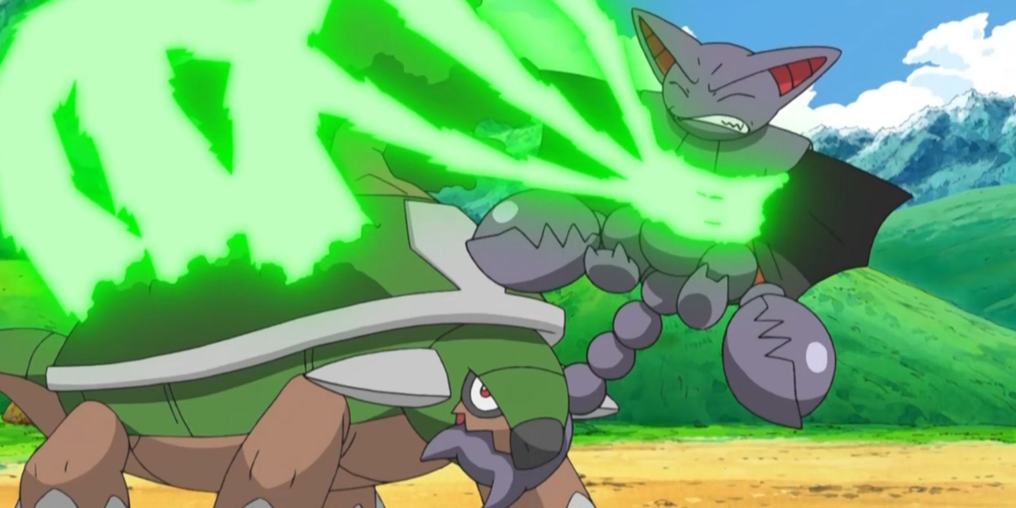 Torterra using Giga Drain on Gliscor