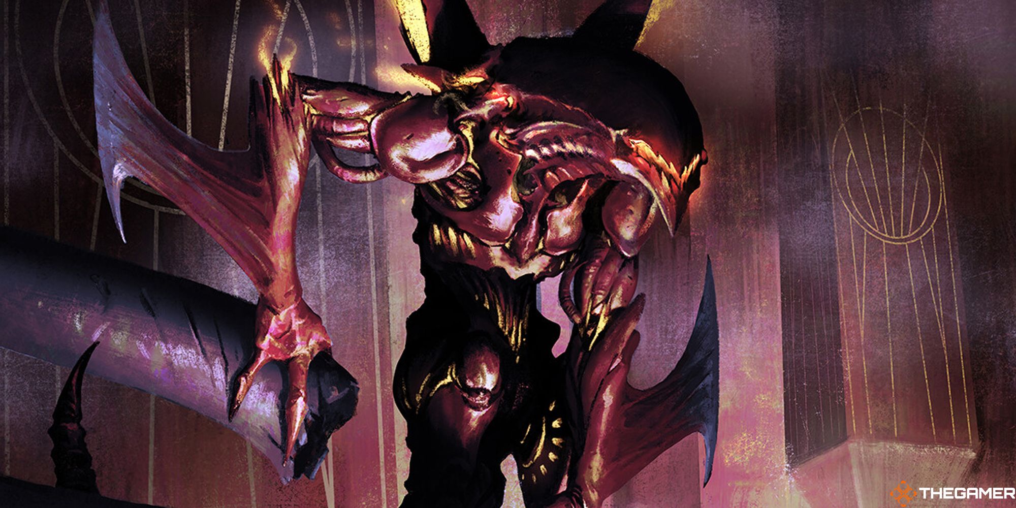 Urabrask, a red Phyrexian, on New Capenna in MTG