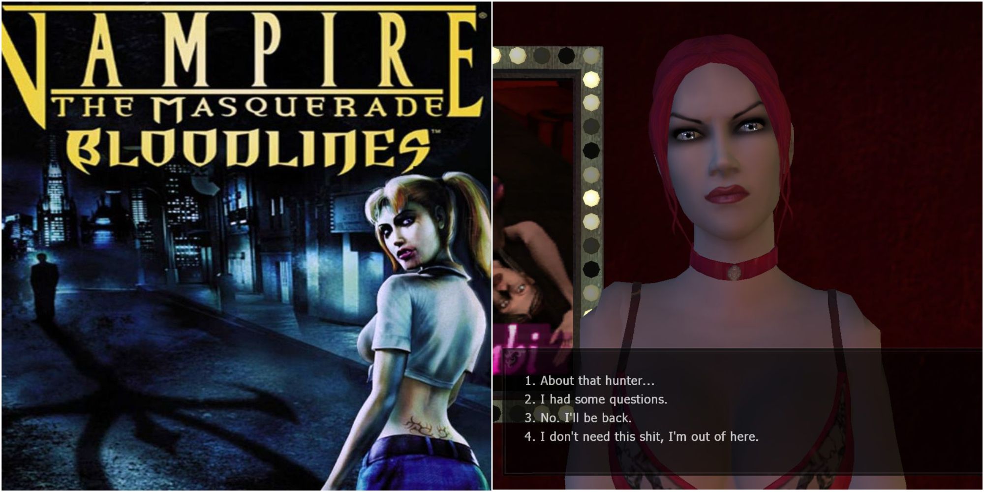 Vampire The Masquerade - Bloodlines - Boxart and Gameplay