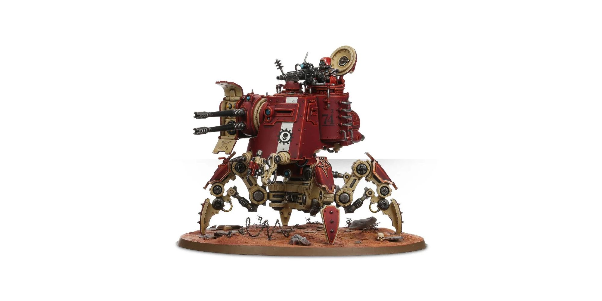 An Adeptus Mechanicus Onager Dunecrawler from Warhammer 40k