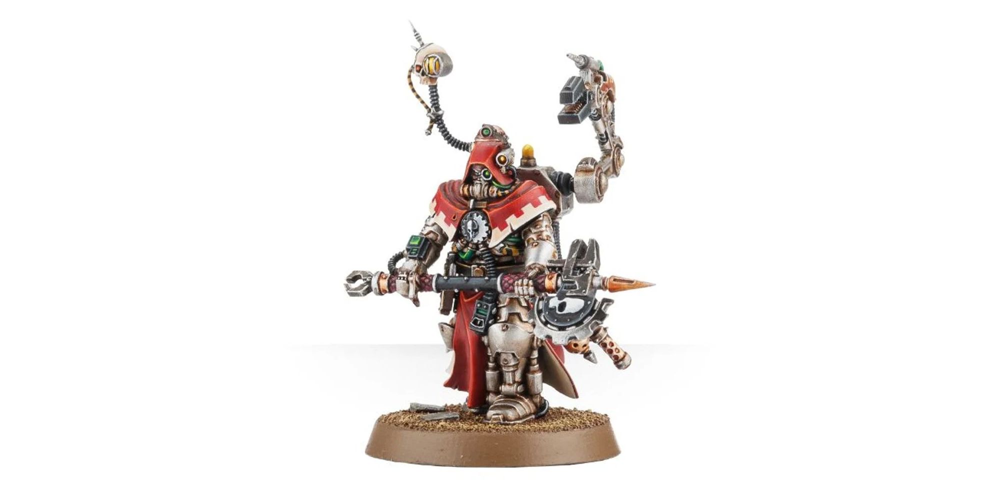 A Tech-Priest Enginseer of the Adeptus Mechanicus from Warhammer 40,000