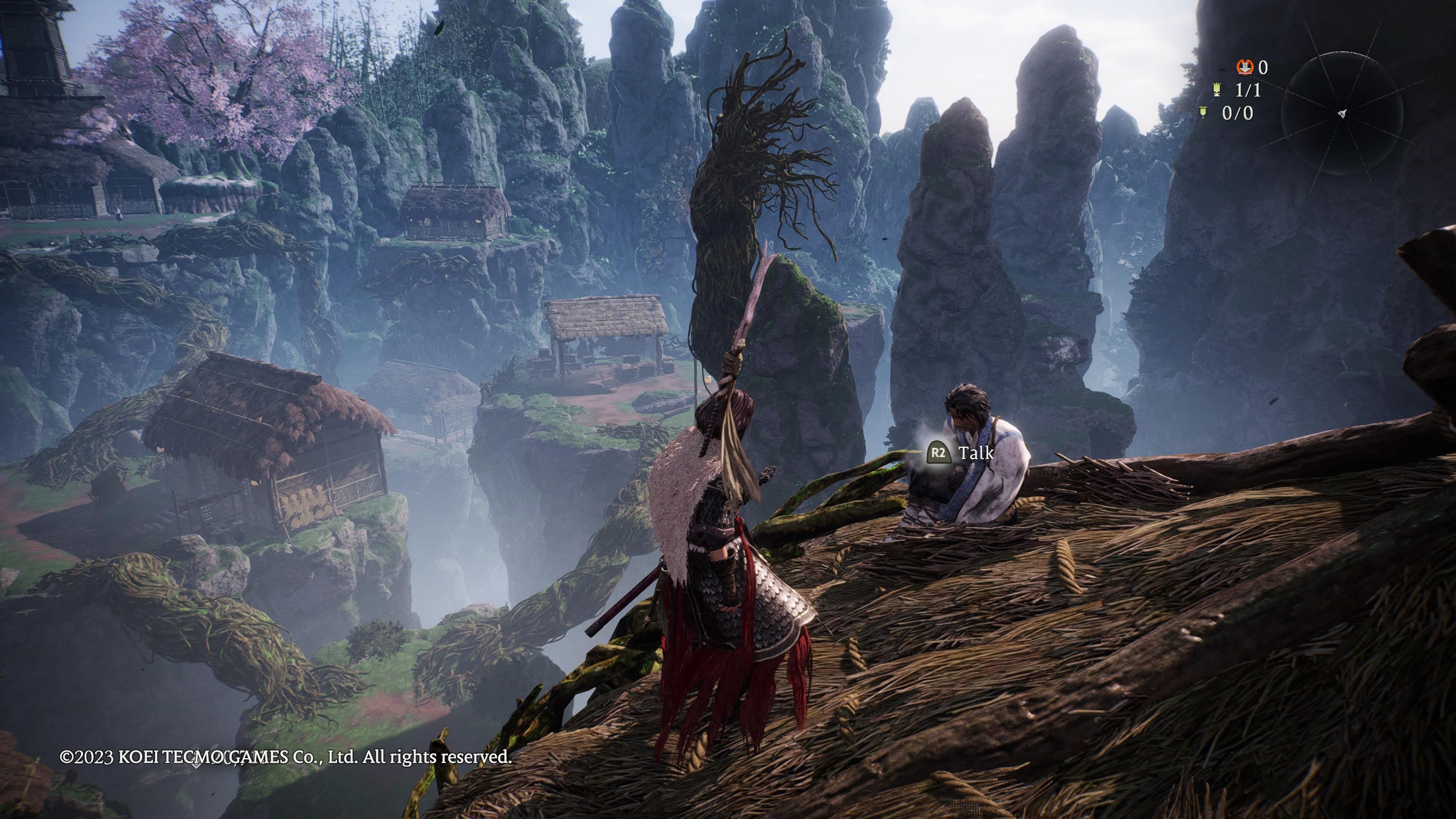 Wo Long: Fallen Dynasty - talking to the hermit on top of the tower.