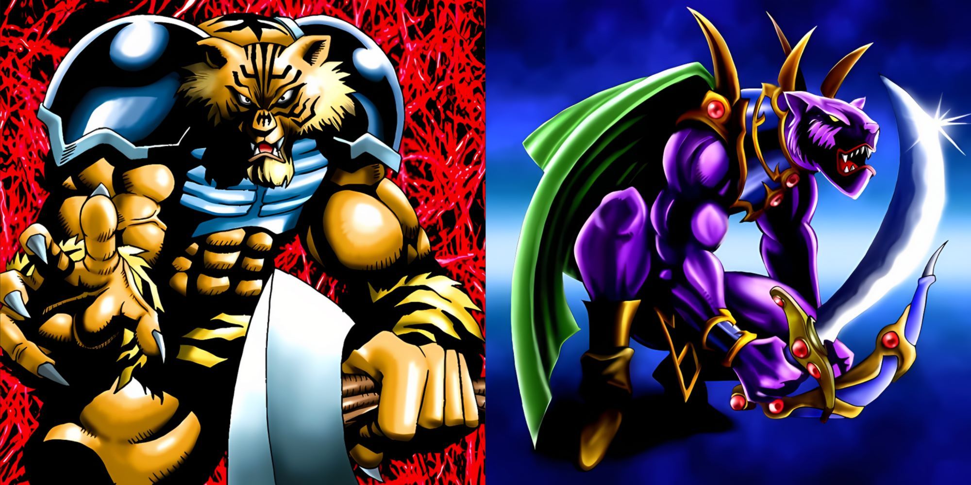 yugioh tiger axe and panther warrior card art