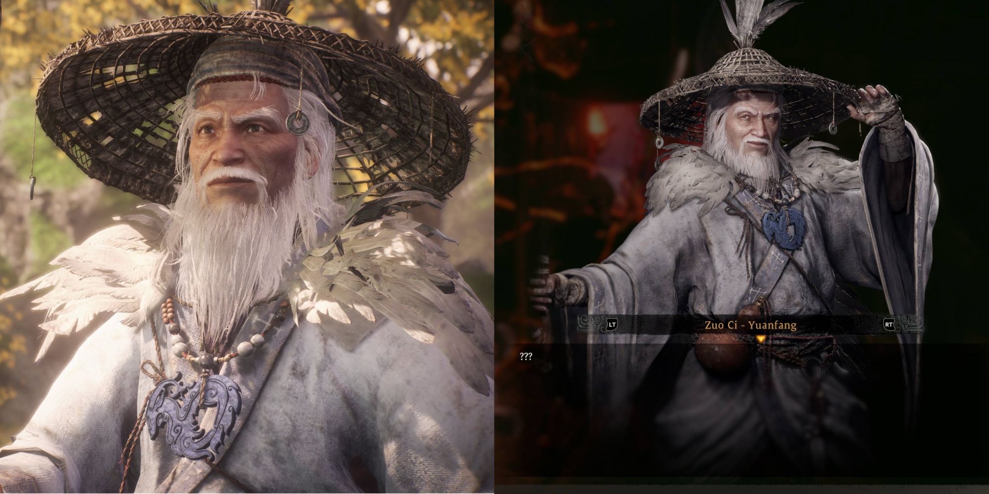Zuo Ci next to in-game art of the characters model - Wo Long