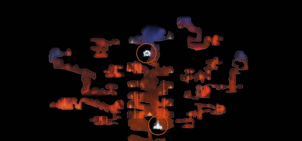 0 mount horu  overworld map marked with stationary important item locations from ori and the blind  forest for thegamer's complete guide