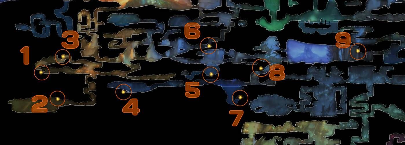 spirit light containers in the sunken glades in ori and the blind forest