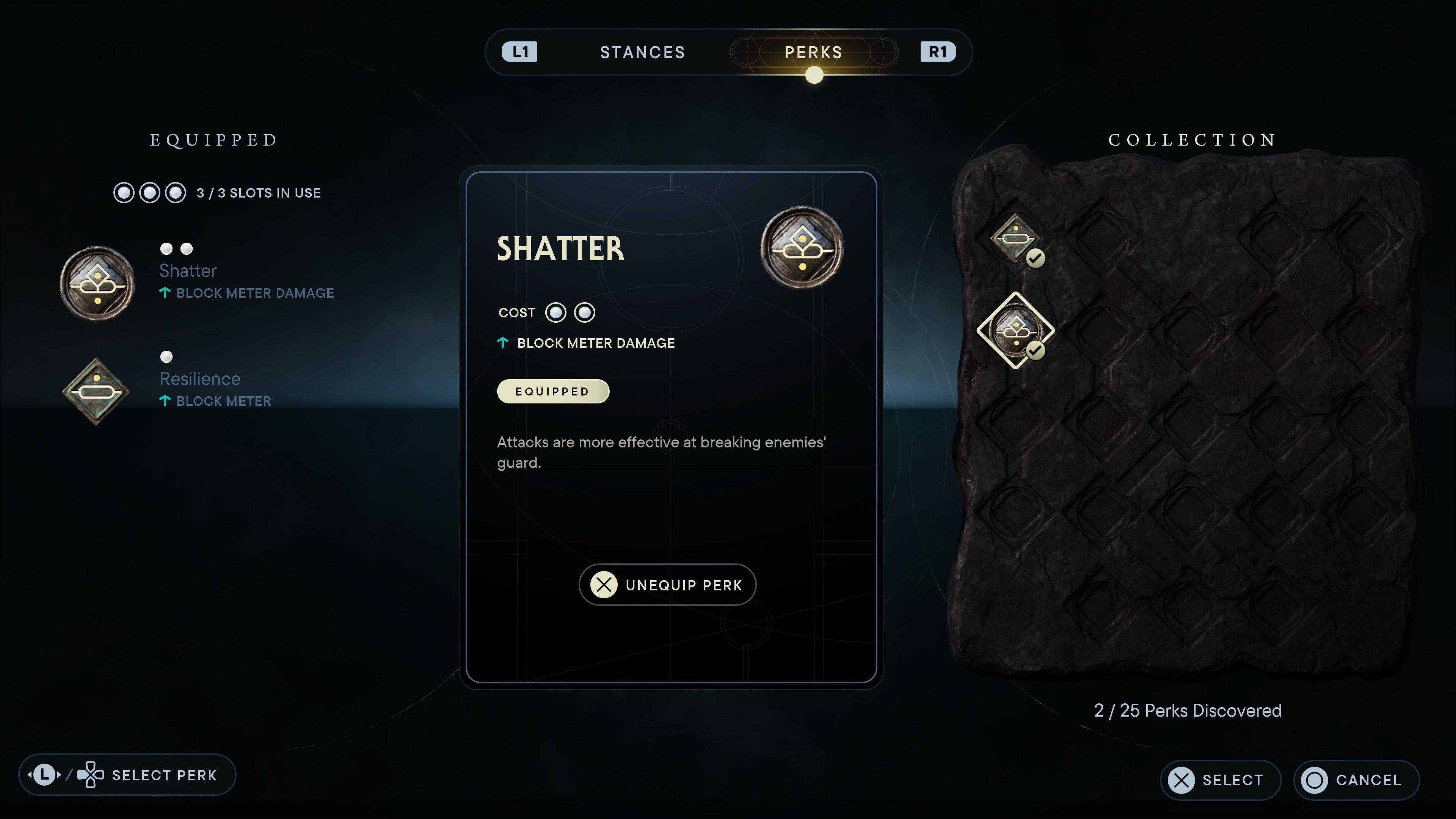 The Shatter perk in Star Wars Jedi: Survivor.