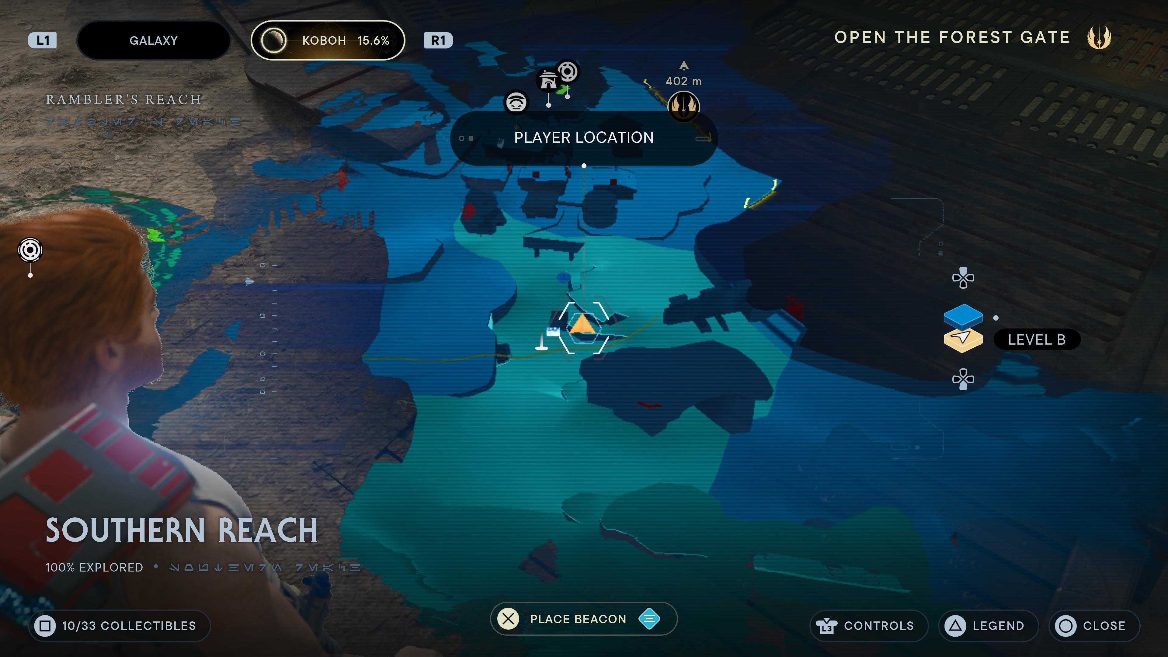 The location of the Rancor side mission in Star Wars Jedi: Survivor.