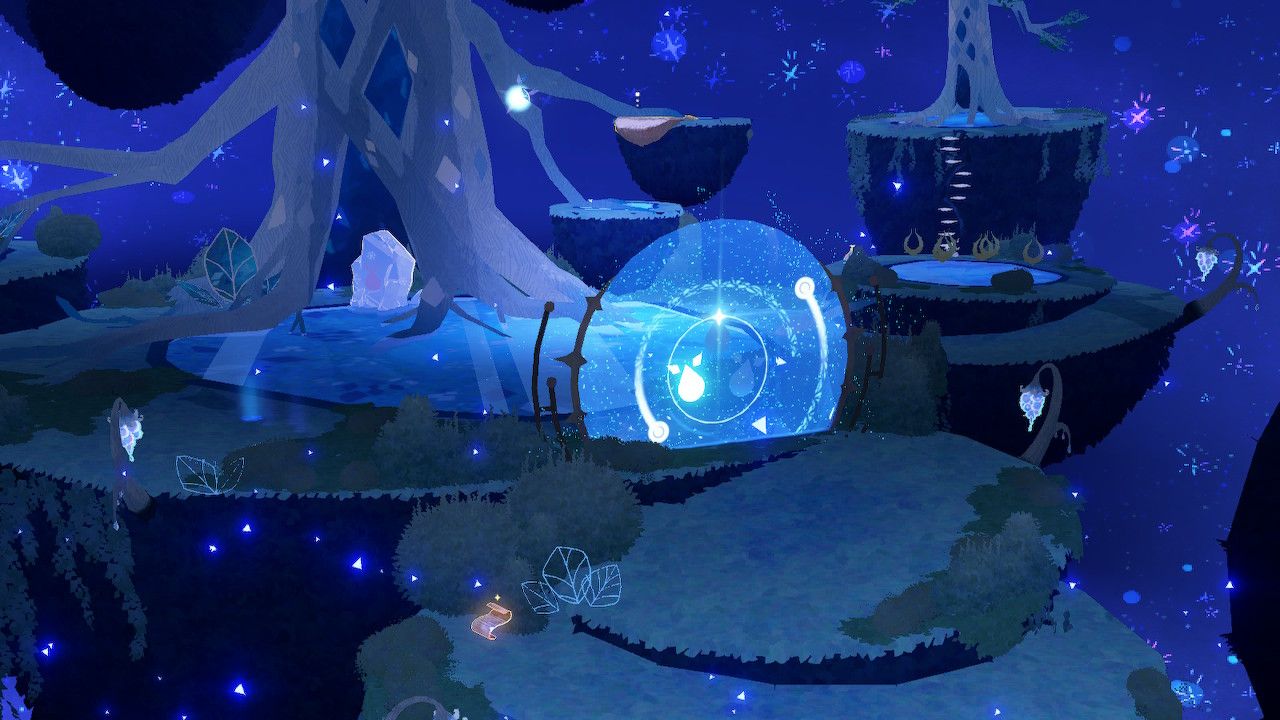 Cereza Approaches Magic Gate Blocking Path In Overgrown Shrine