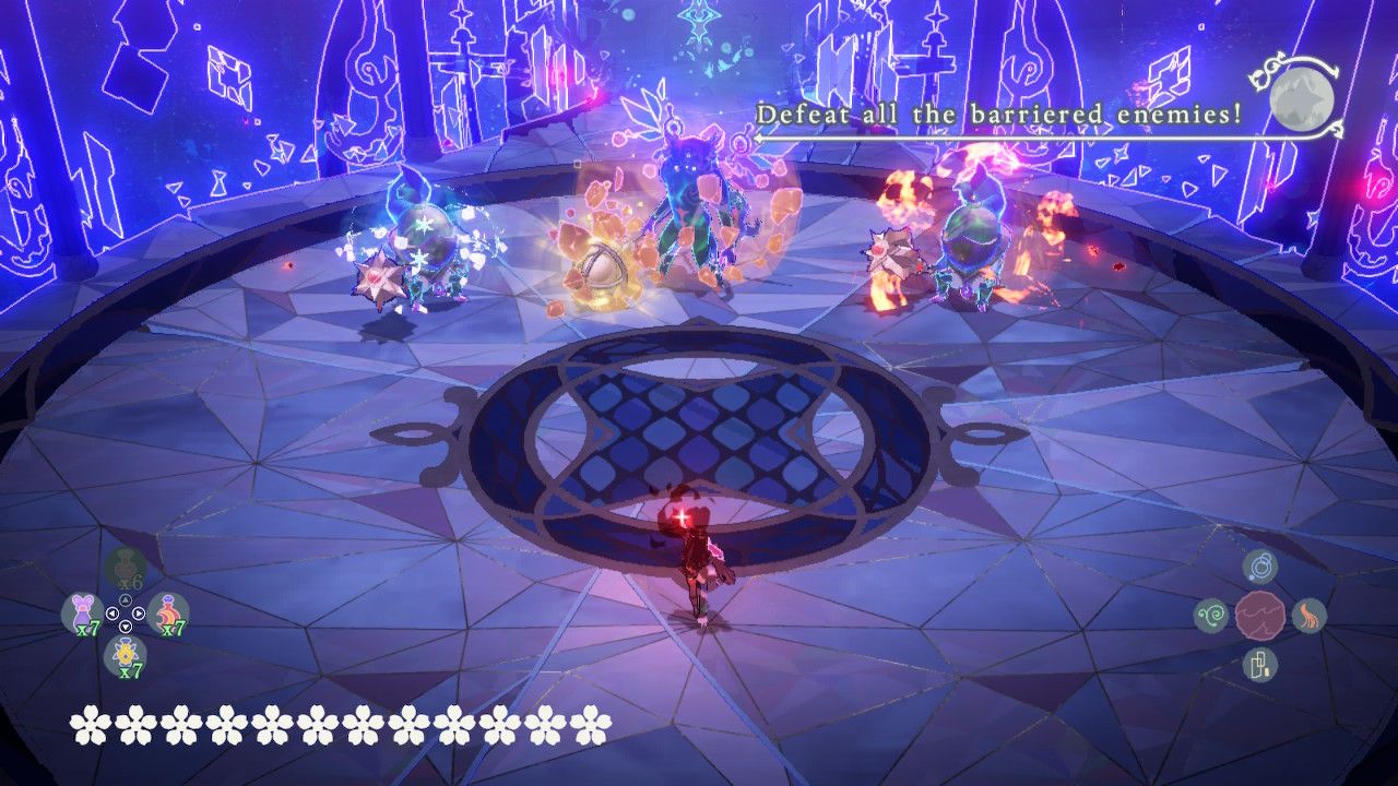 Cereza Faces Three Enemies With Barriers In Puca's Fortress Trial