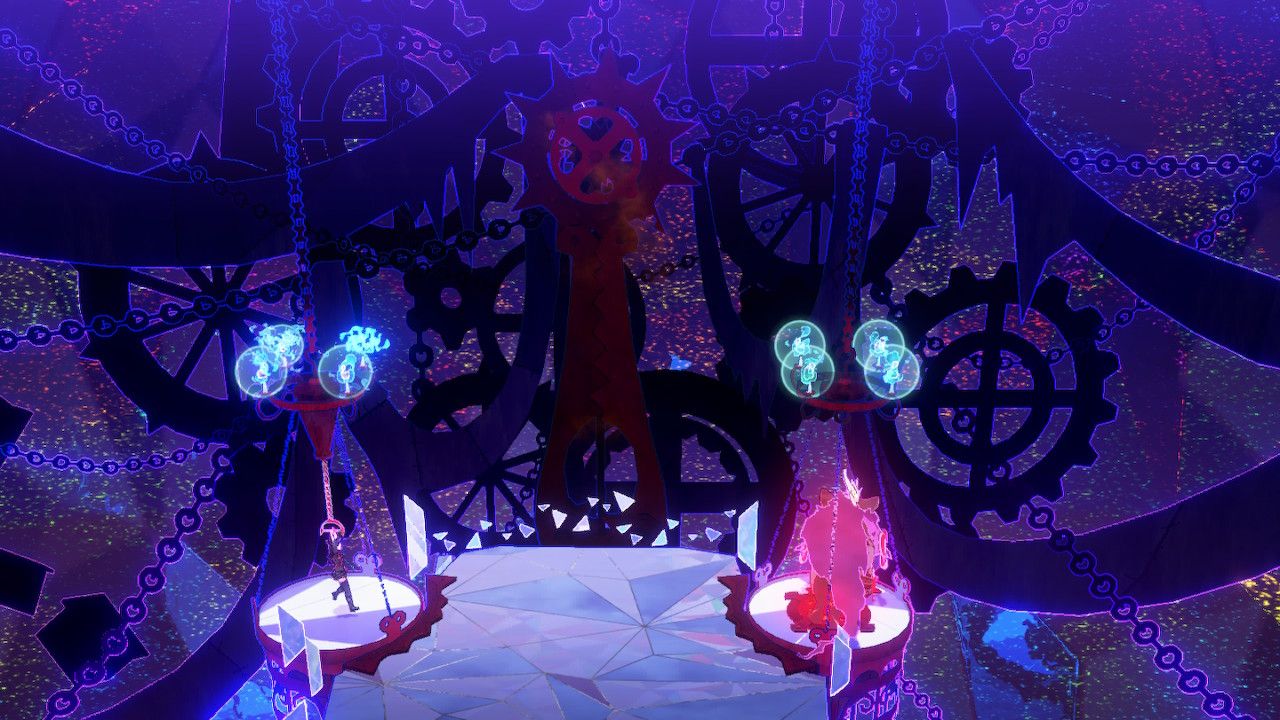 Cereza and Cheshire Step On Platforms To Enter Evasion Tir Na Nog