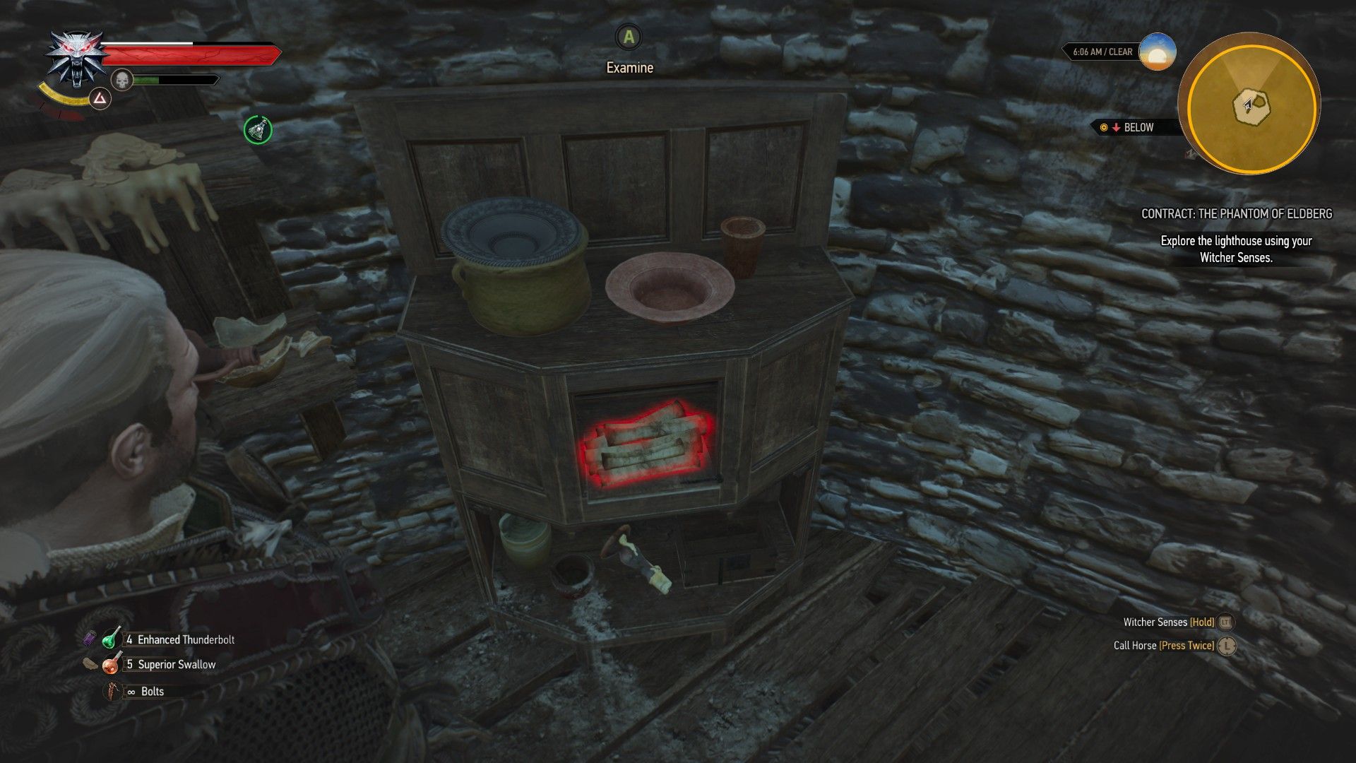 A screenshot of several bundles of letters in a dresser being inspected by Geralt.
