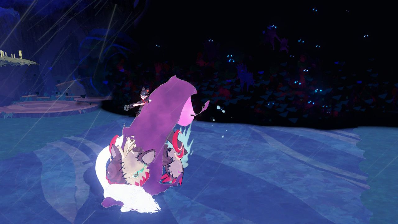 Cereza Rides Cheshire Holding Lucaon While Escaping Chasing Faeries