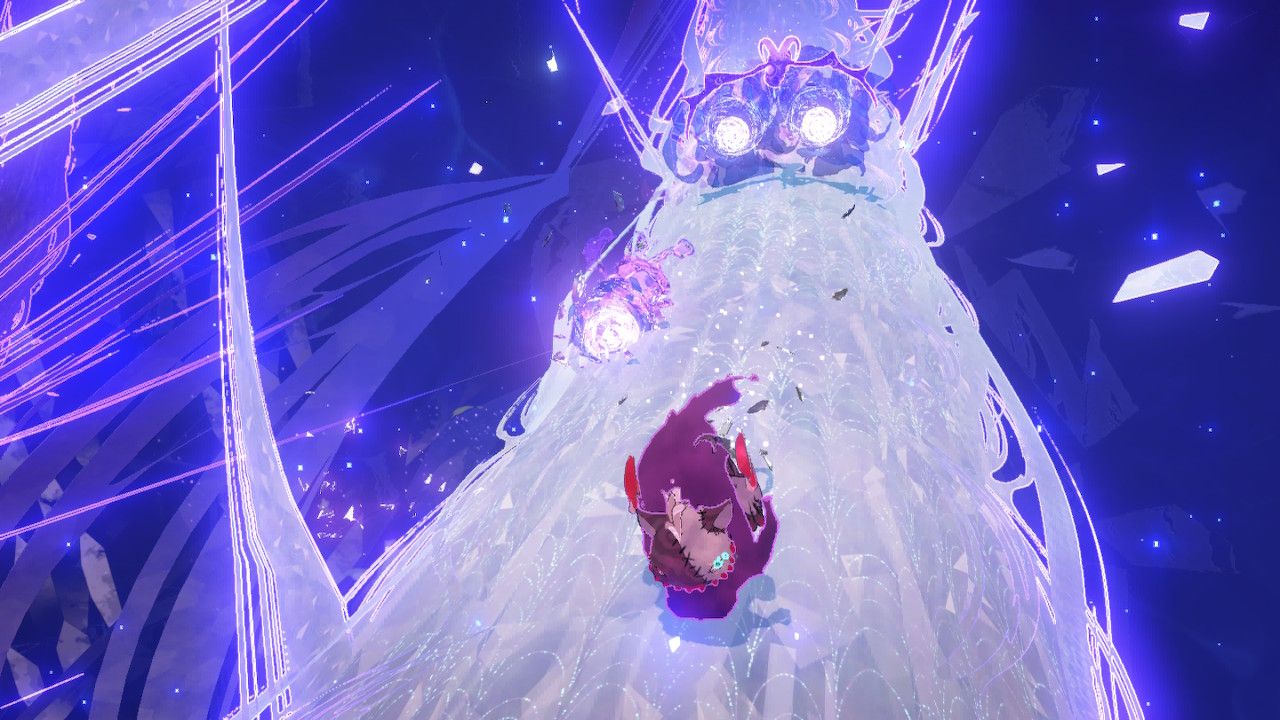 Cheshire Runs From Morgana Shooting Magic Balls Behind Him