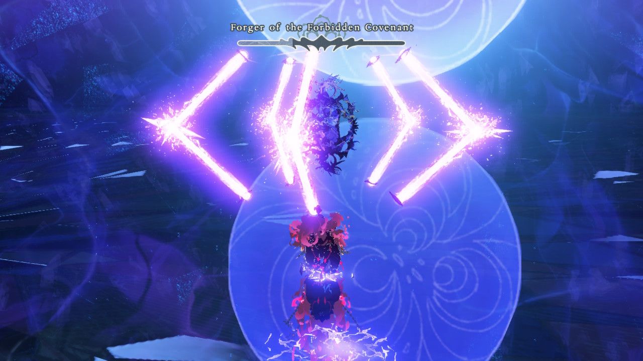 Morgana Conjures Lasers Encircling Her
