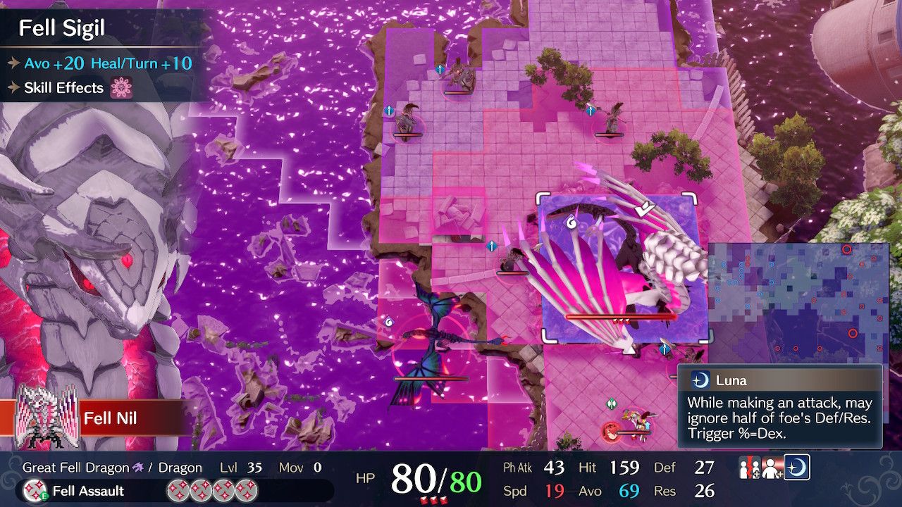 Fell Nil On Timerra Fourth Island With Luna Skill Equipped