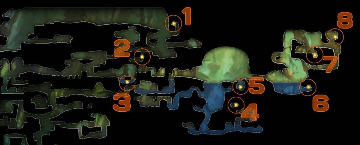 spirit light containers in thornfelt swamp in ori and the blind forest