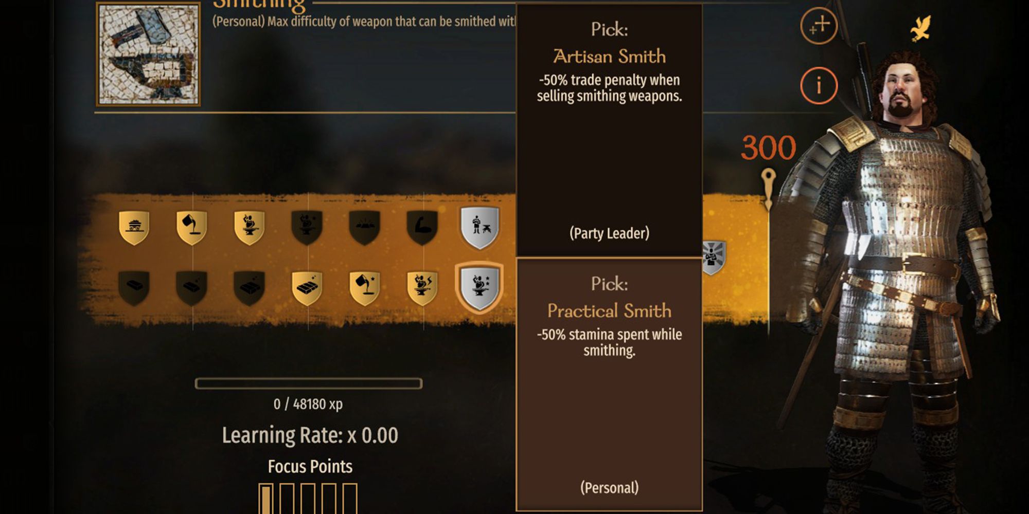 -50% stamina spent while smithing.