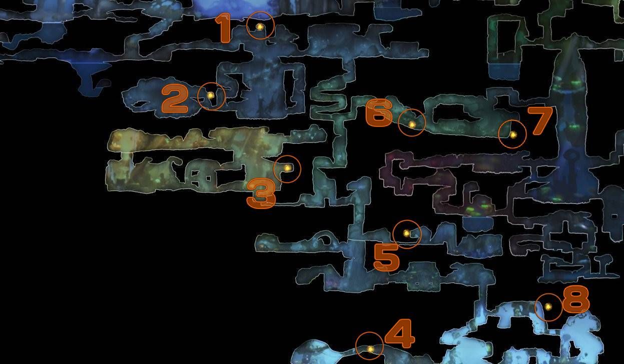 spirit light containers in blackroot burrows in ori and the blind forest