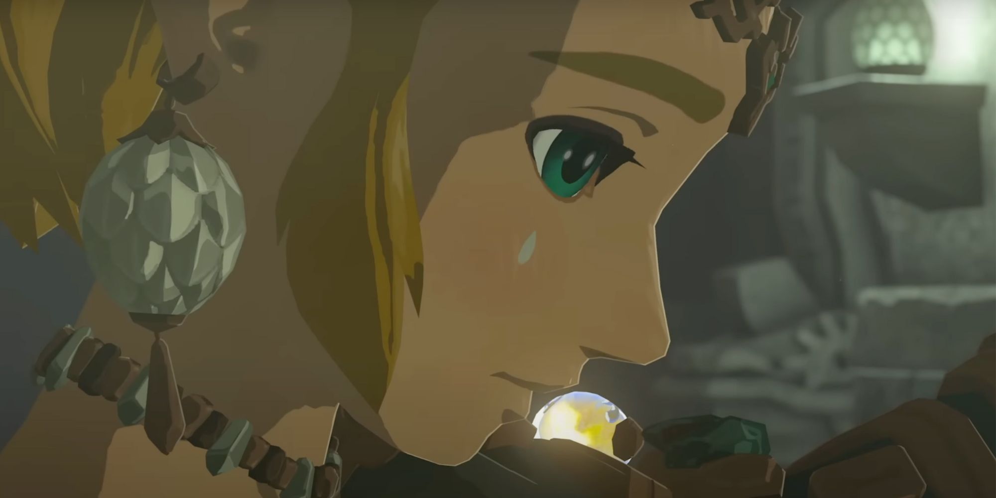 A Crying Princess Zelda With A Man's Hand On Her Shoulder
