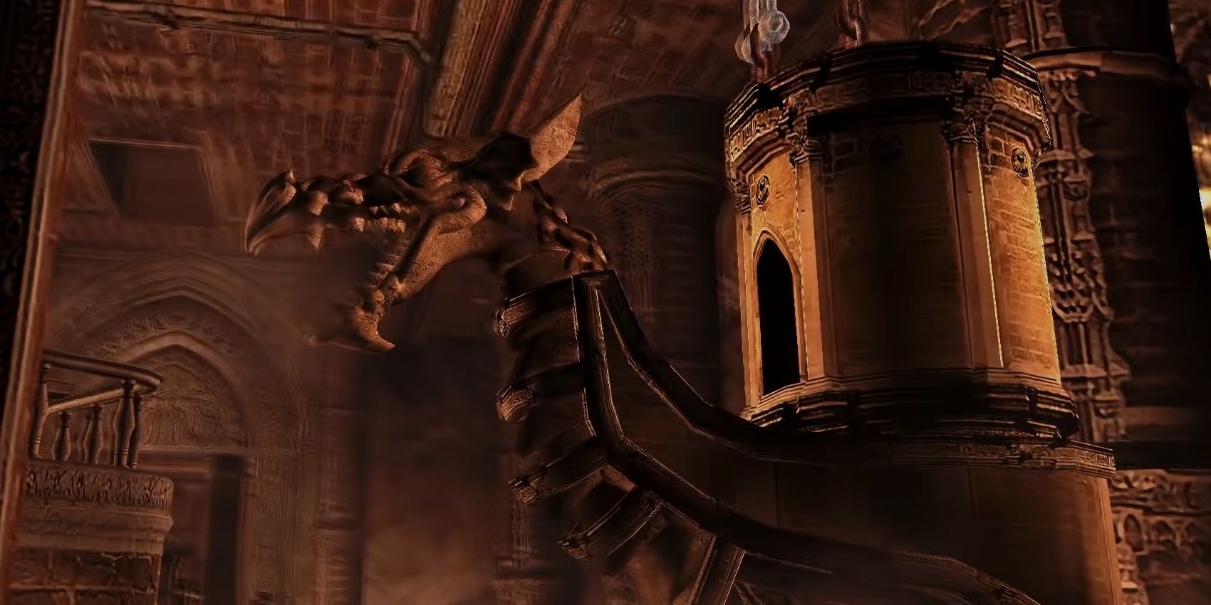 A dragon statue from the Dragon Room in the original Resident Evil 4.