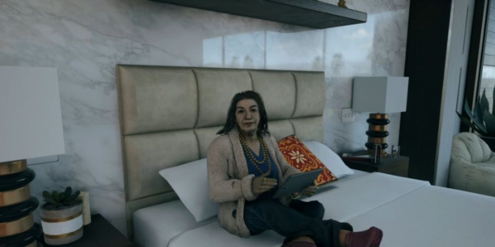 Andrea Salazar Chilling On Emma's Bed