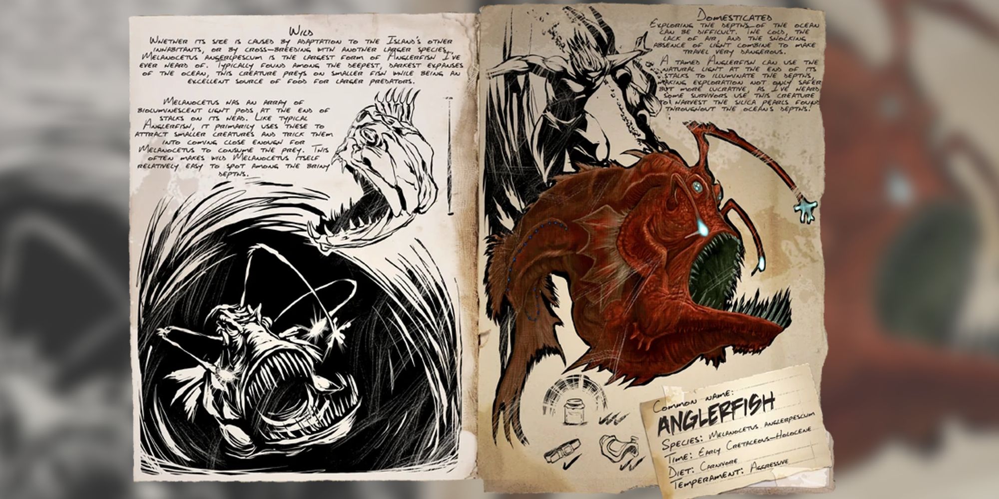 ark survival angler fish journal entry