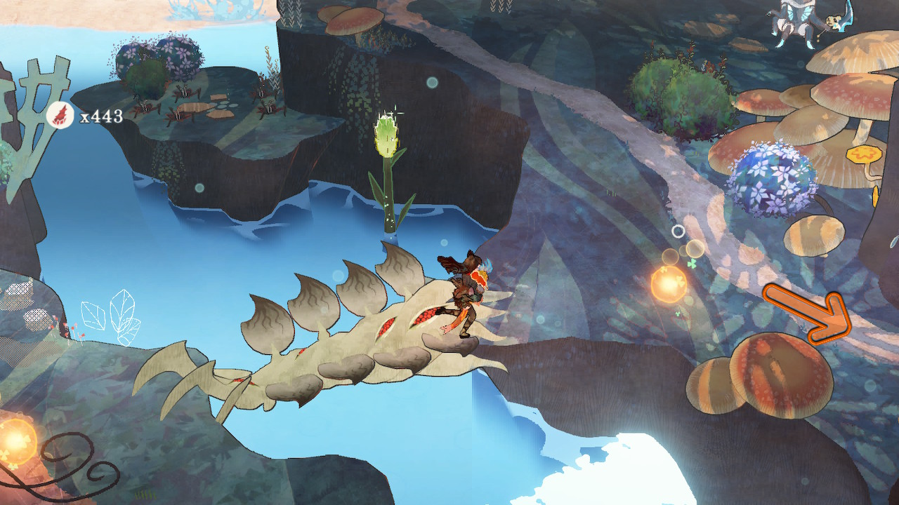 Cereza Runs Across Lake Nimueh Entrance Bridge With Arrow To Southeast