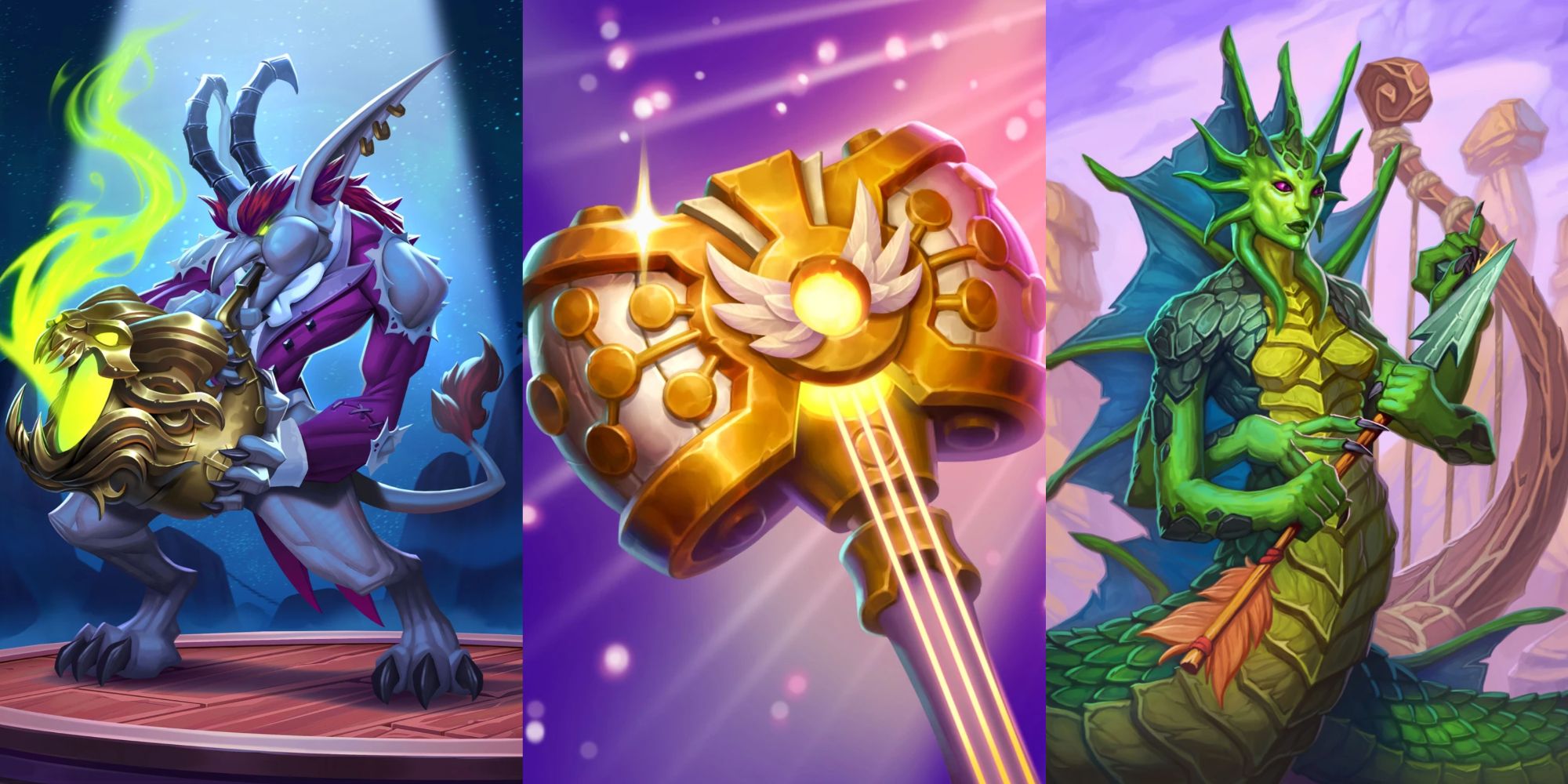 Baritone Imp, Disco Maul, and Arrow Smith Hearthstone Full Art