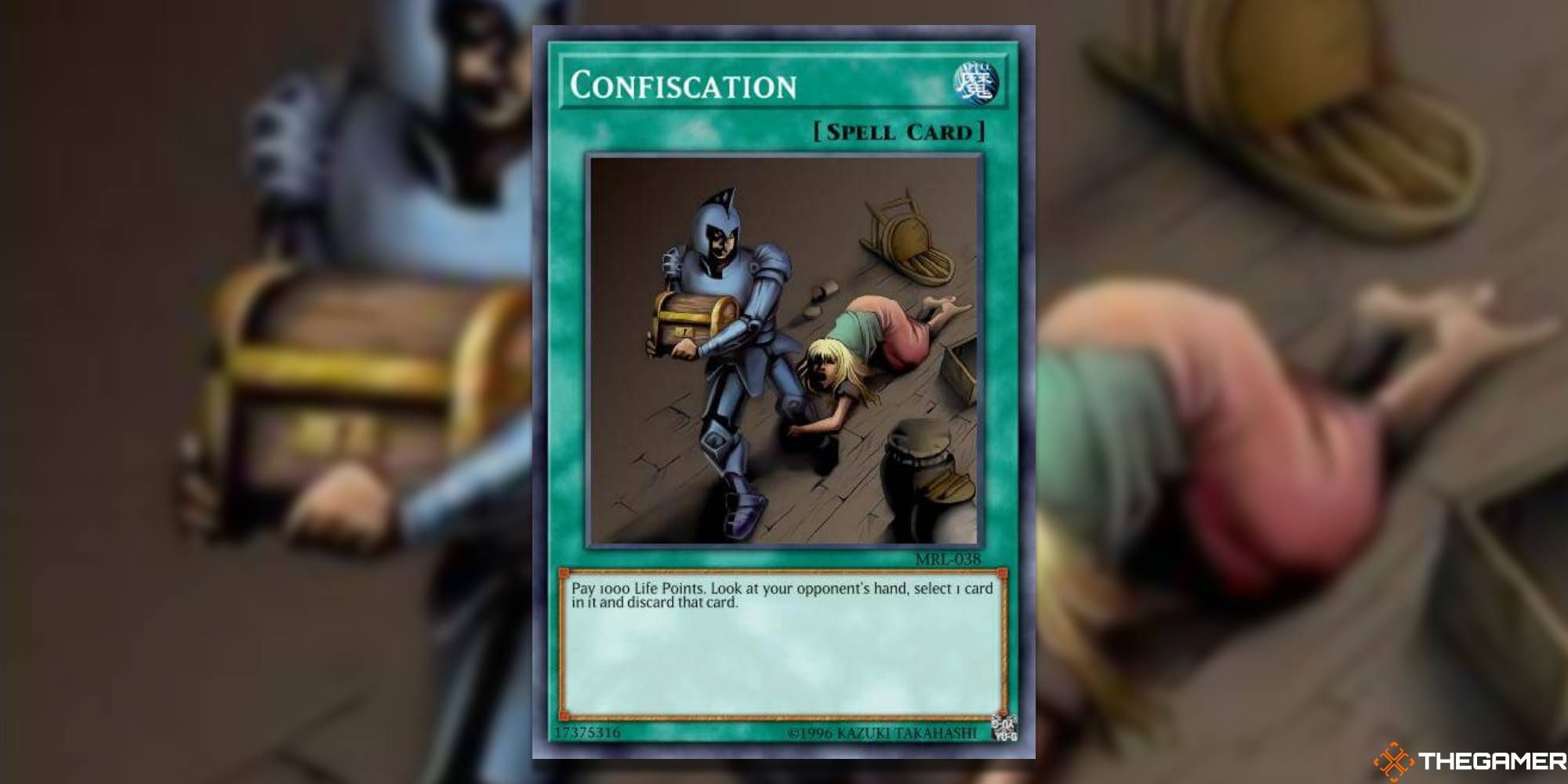 Confinscation card and art background