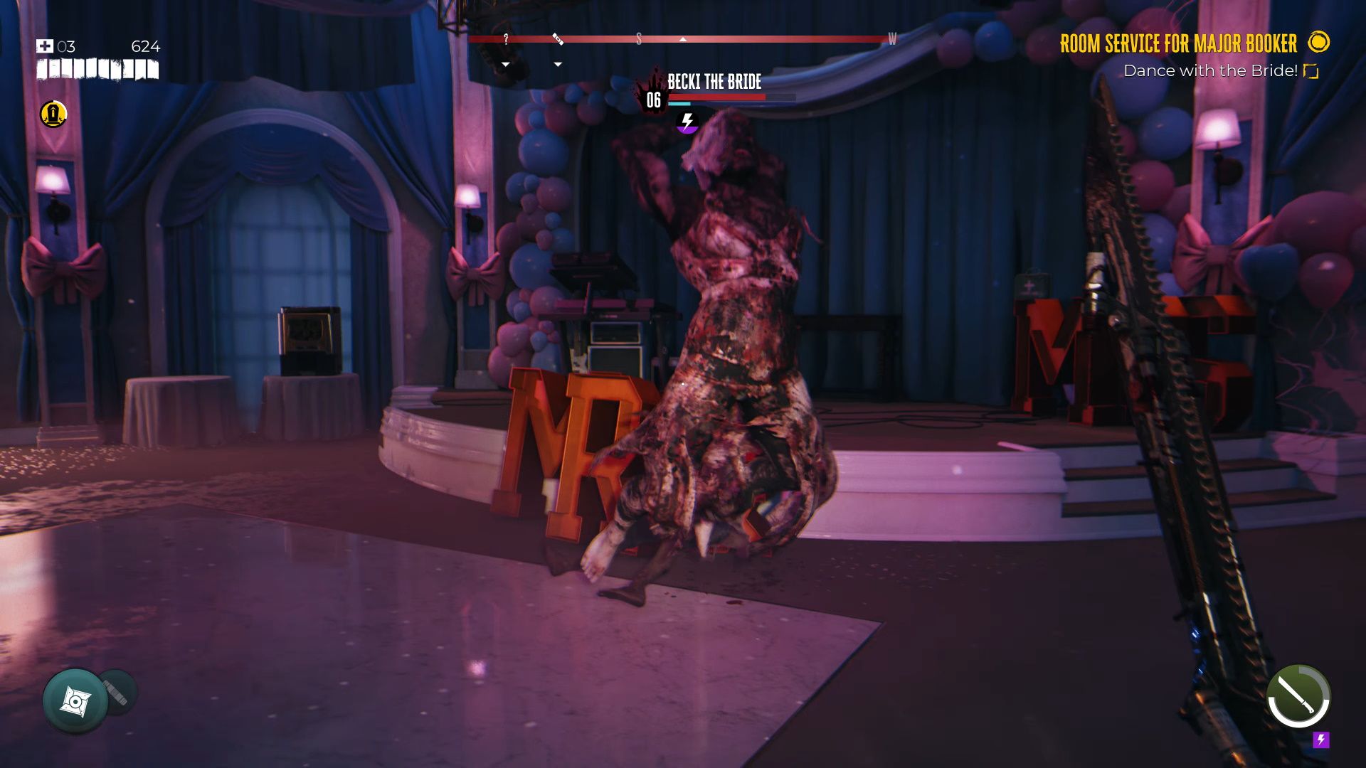 Dead Island 2, Becky using her ground slam attack