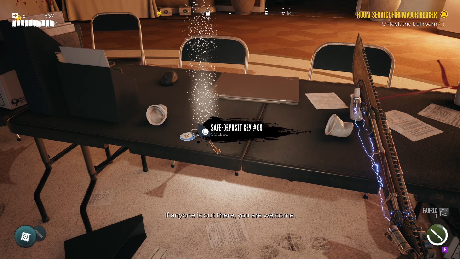 Dead Island 2, Safety deposit key found on the table