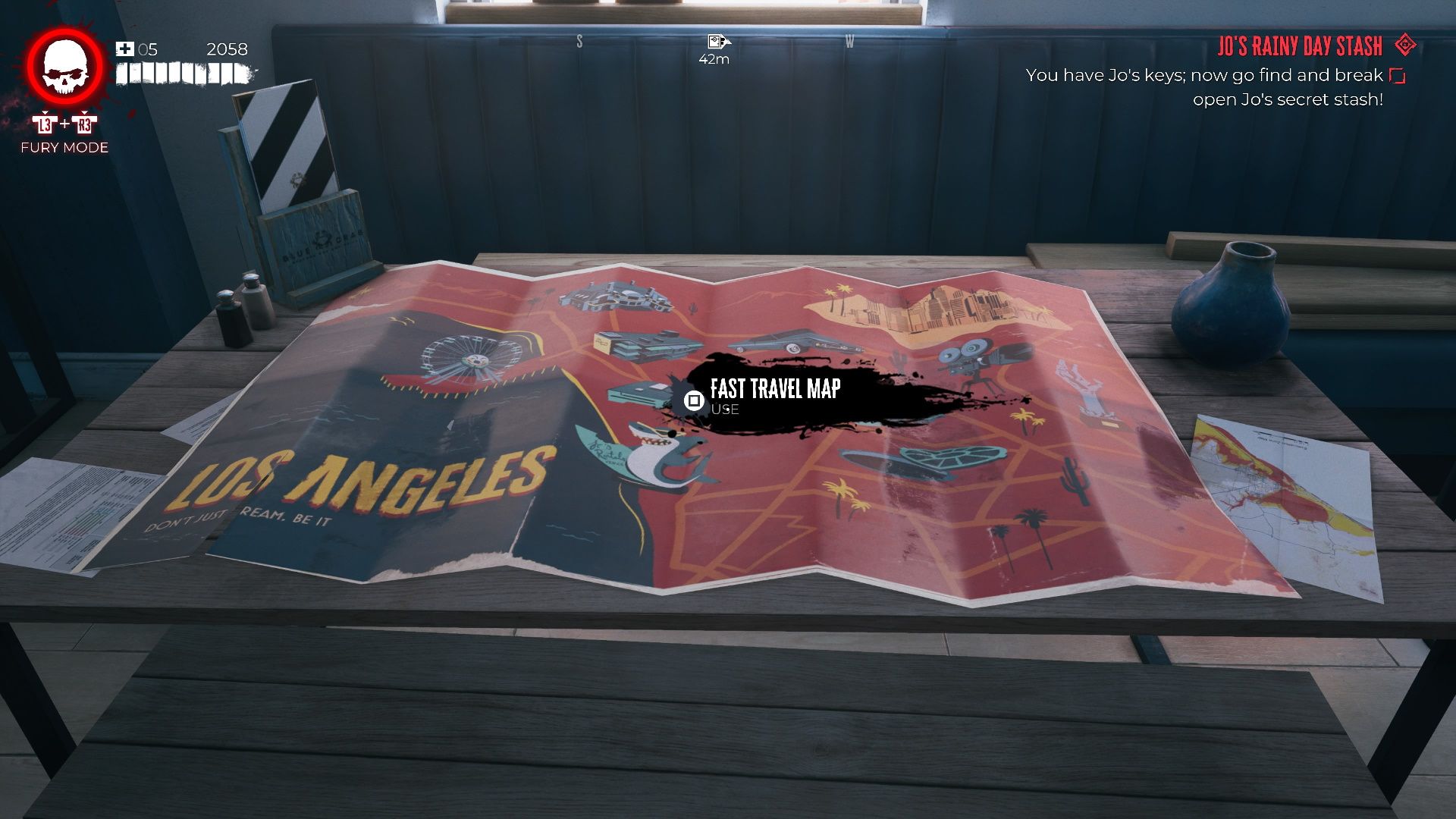 Dead Island 2, The fast travel map