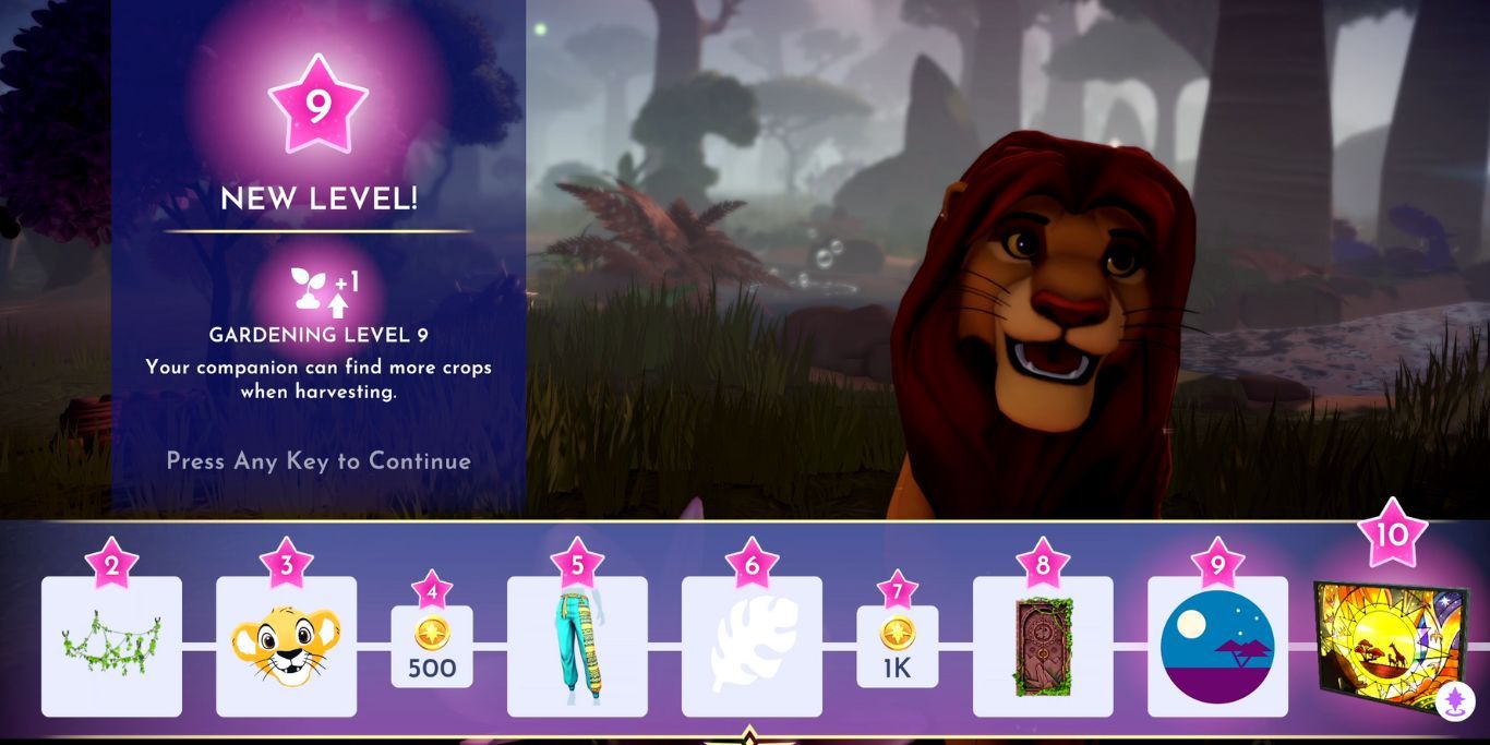 Disney Dreamlight Valley Simba Friendship Rewards