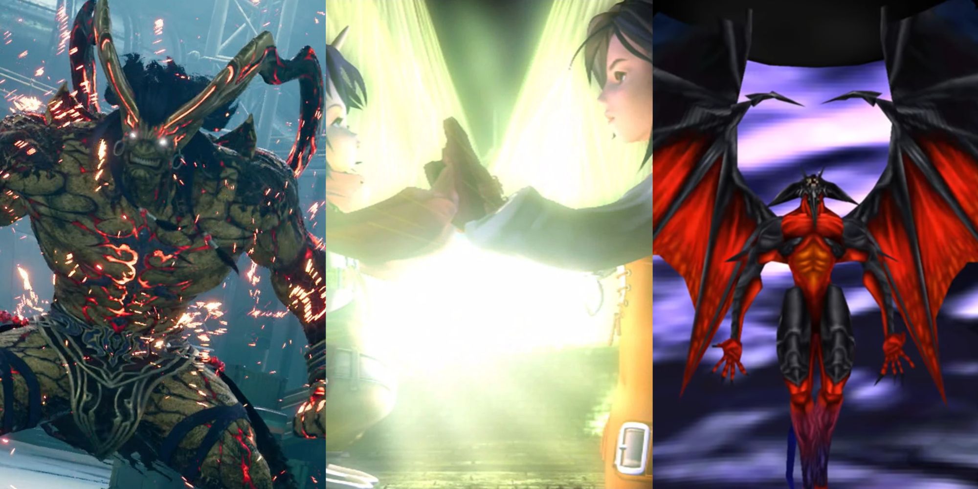Final Fantasy 7 Ifrit Final Fantasy 8 Diablos and Final Fantasy 9 Eiko and Garnet