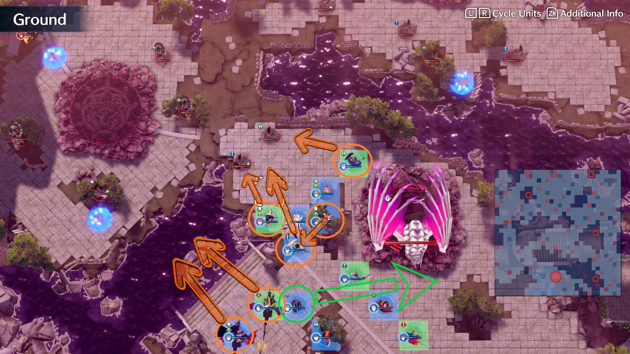 Marked Map Of Unit Movements Turn One