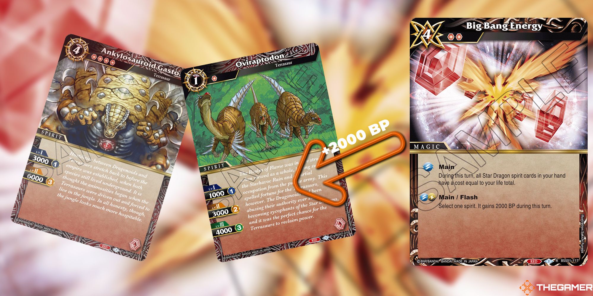 Using a Flash effect to boost a Spirit by +2000 BP in Battle Spirits Saga