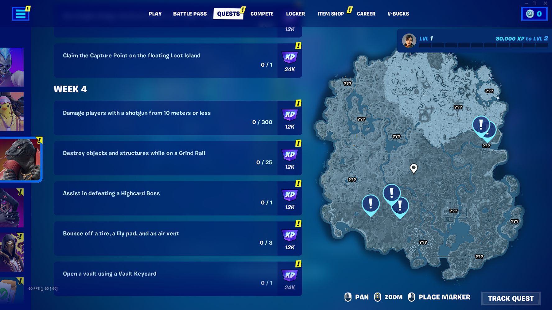 Fortnite Week 4 Missions