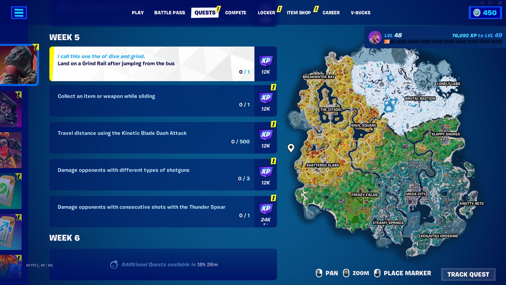 Fortnite Week 5 Missions