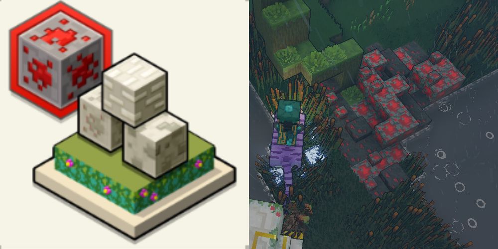 The Gather Redstone Improvement and a deposit in Minecraft Legends
