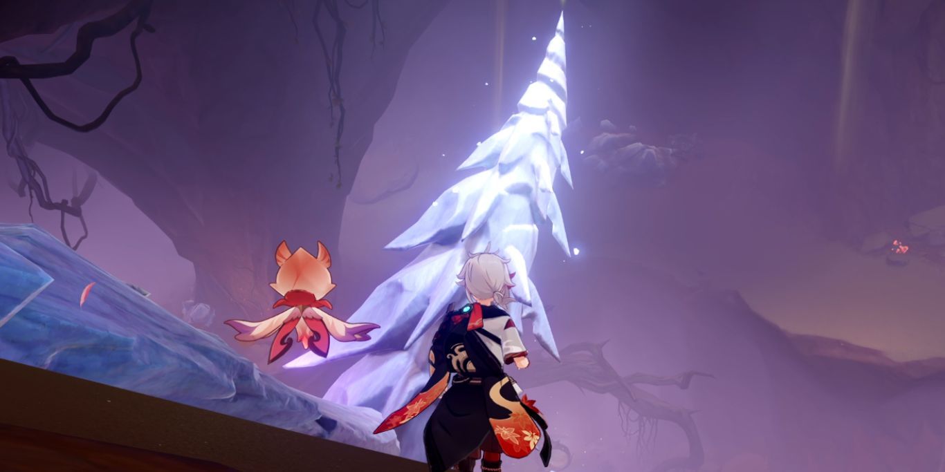 Genshin Impact Gray Crystal Spike In Cave