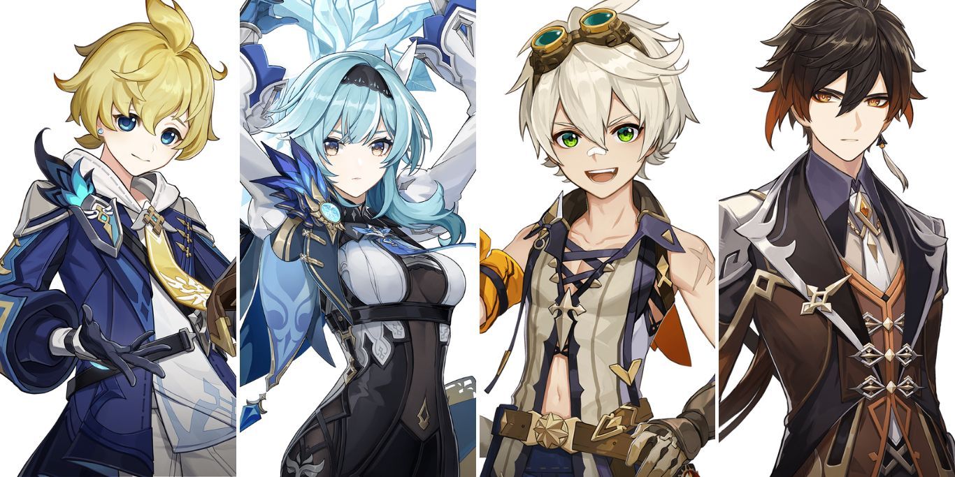 Genshin Impact Mika Eula Bennett Zhongli