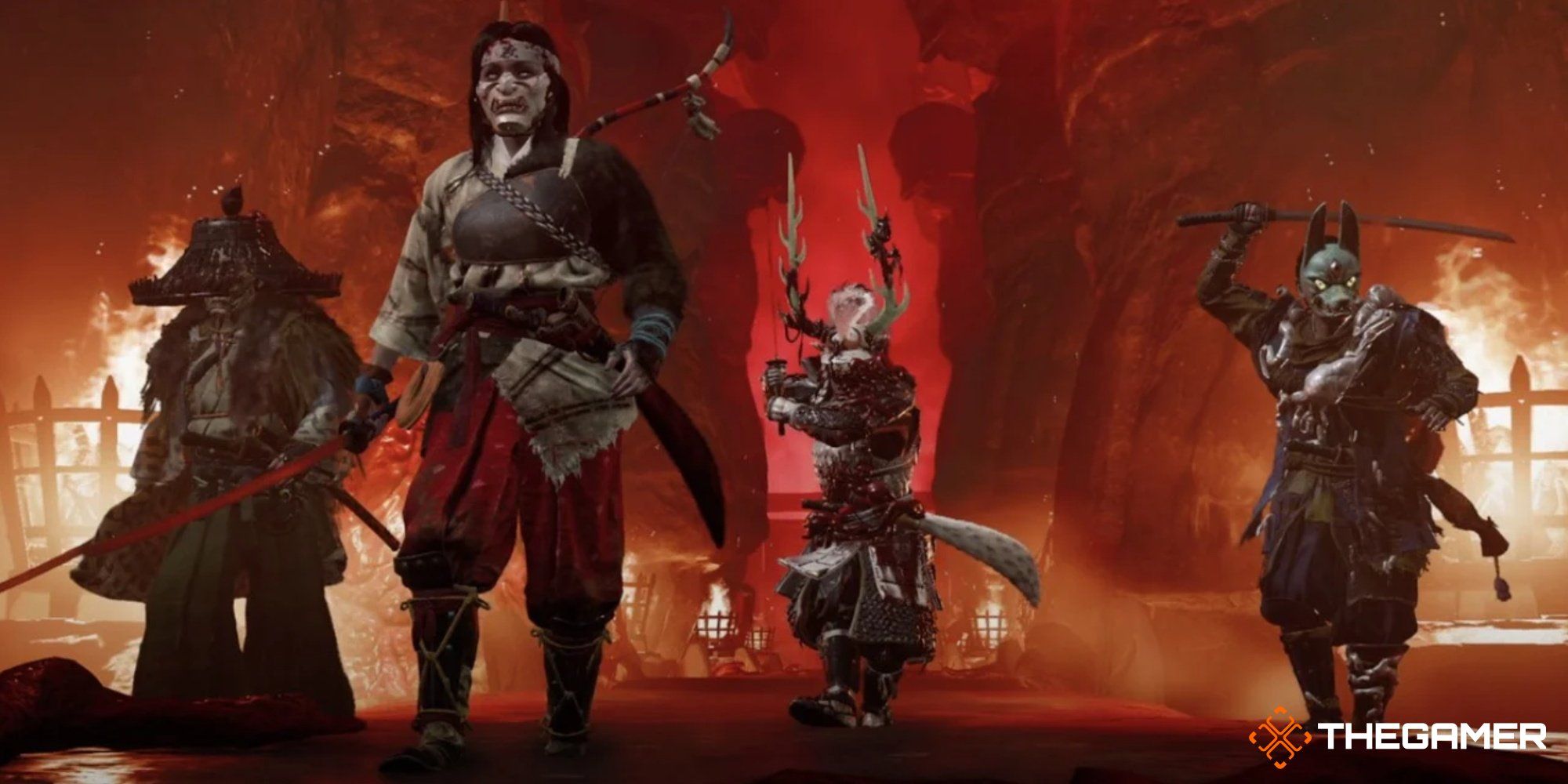 Four Ghost of Tsushima characters in a row.
