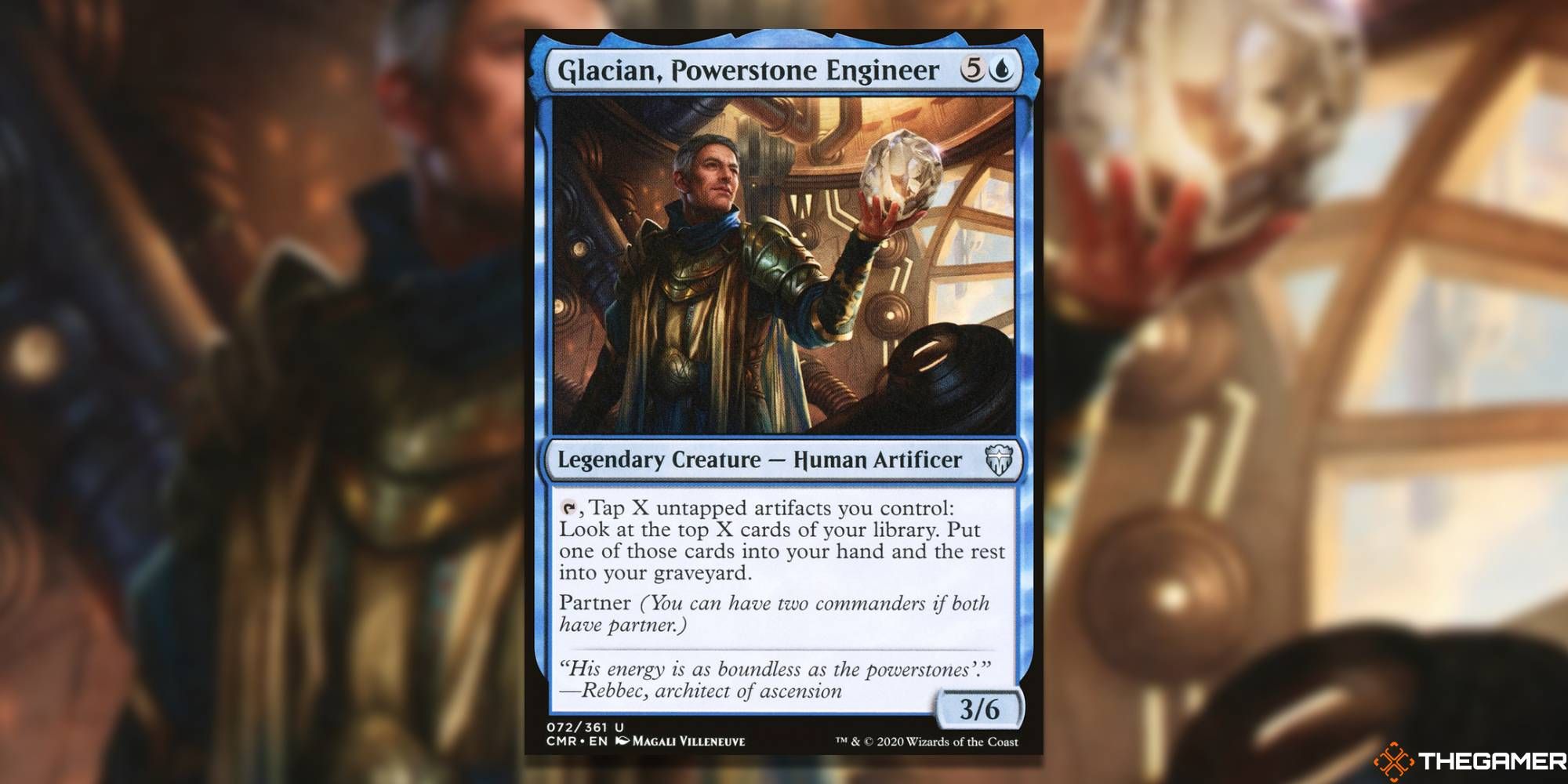 Glacian, Powerstone Engineer card and art background