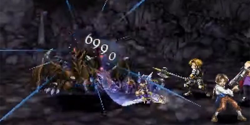 Using the Grimrist on a Dragon Zombie in Valkyrie Profile